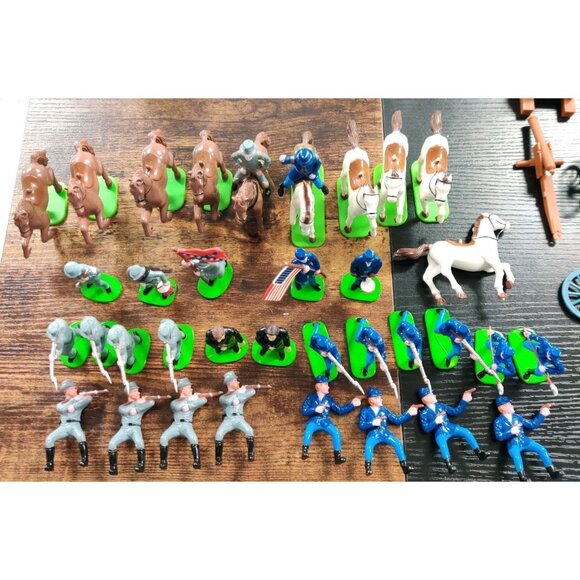 Vtg Awesome Kids American CIVIL WAR Union Confederate Soldiers Figures READ - Picture 13 of 16